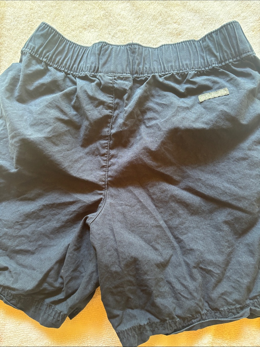 Columbia Navy Elastic Waist Kids Shorts